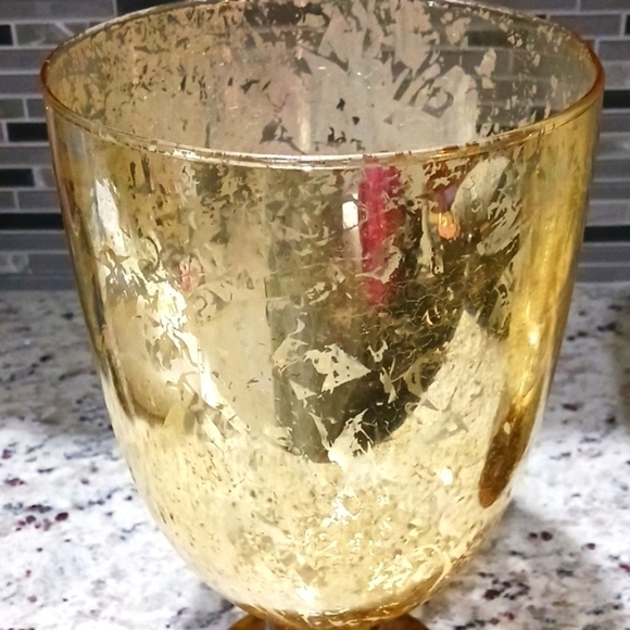 COPY - Two Plexiglass Gold and Brown Vases. - Picture 2 of 10